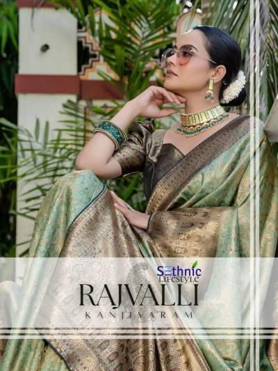 RAJVALLI BY SETHNIC LIFESTYLE DESIGNER KANJIVARAM SILK SAREES WHOLESALER IN INDIA